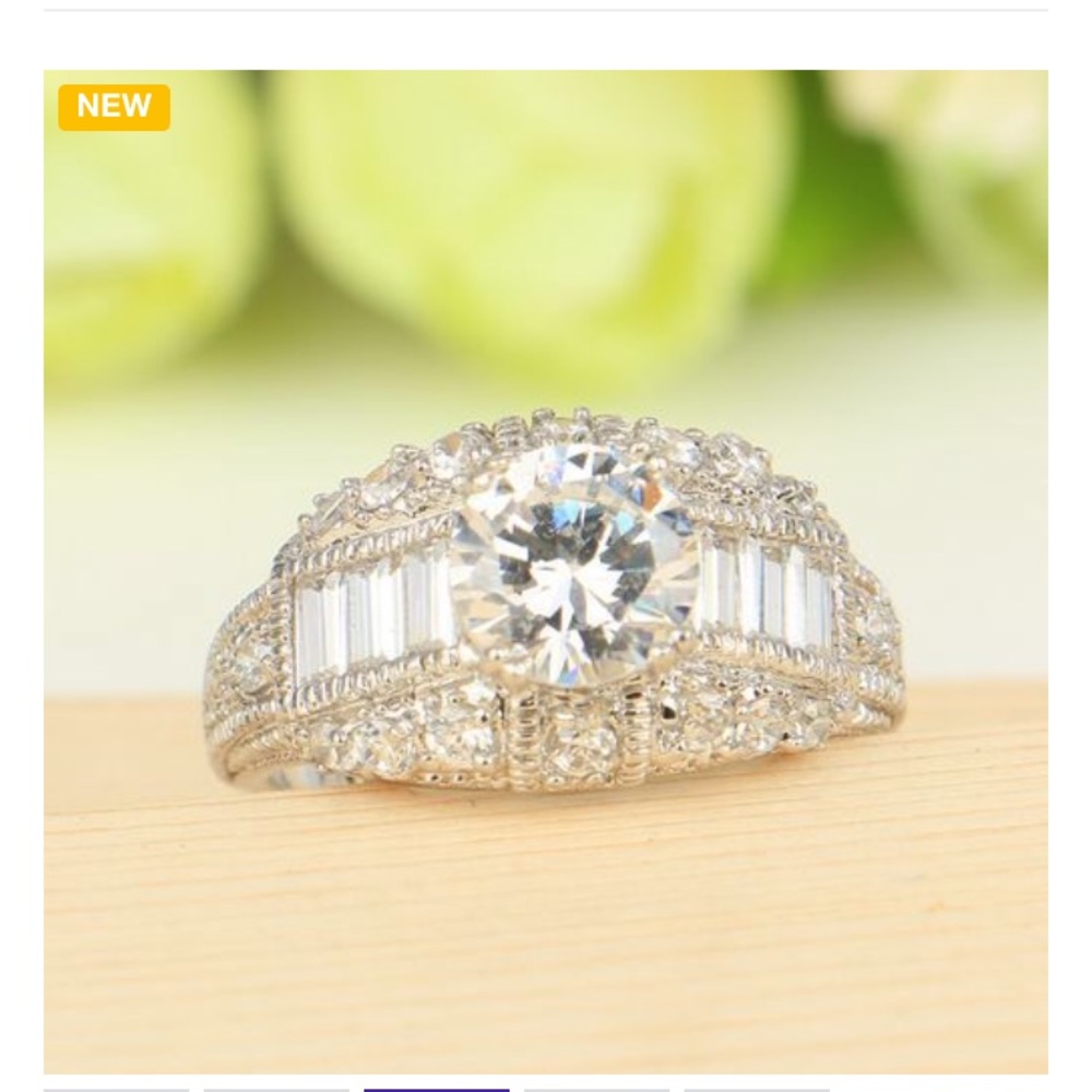 High Quality White Cz Wedding Ring